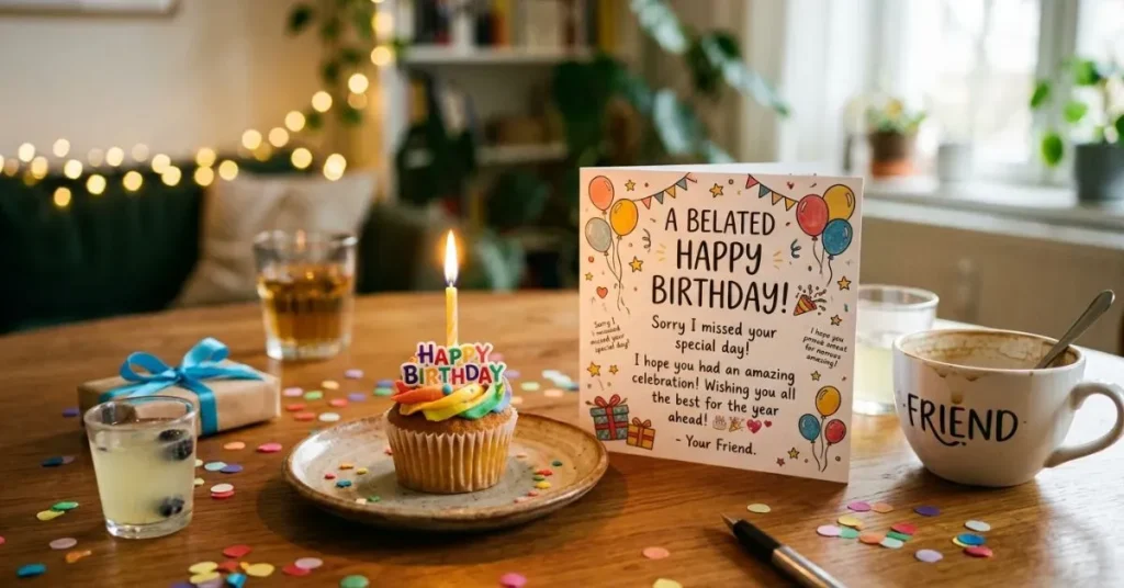 Belated Birthday Wishes for Friend Images