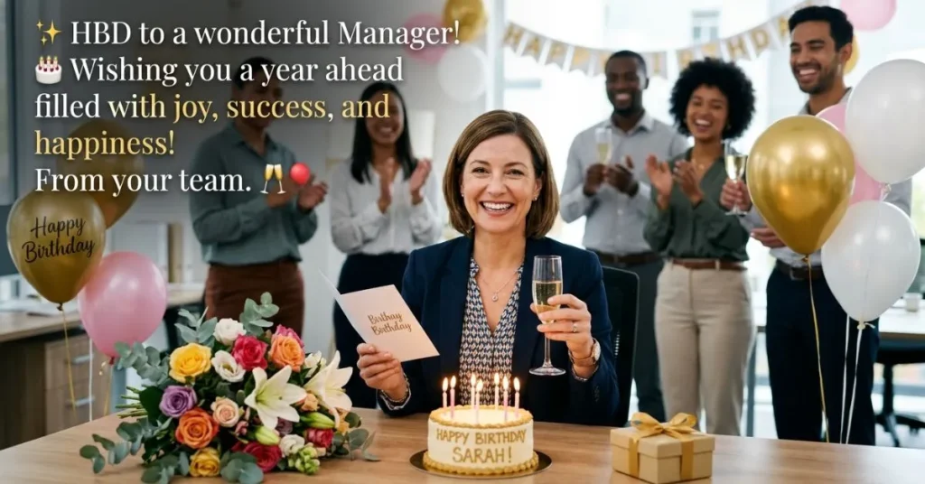 Elegant Birthday Wishes for Office Manager Lady