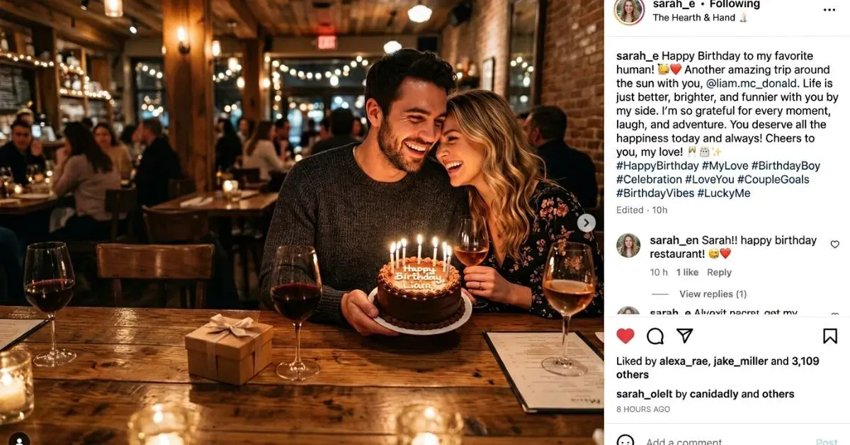 Instagram Birthday Wishes for Boyfriend