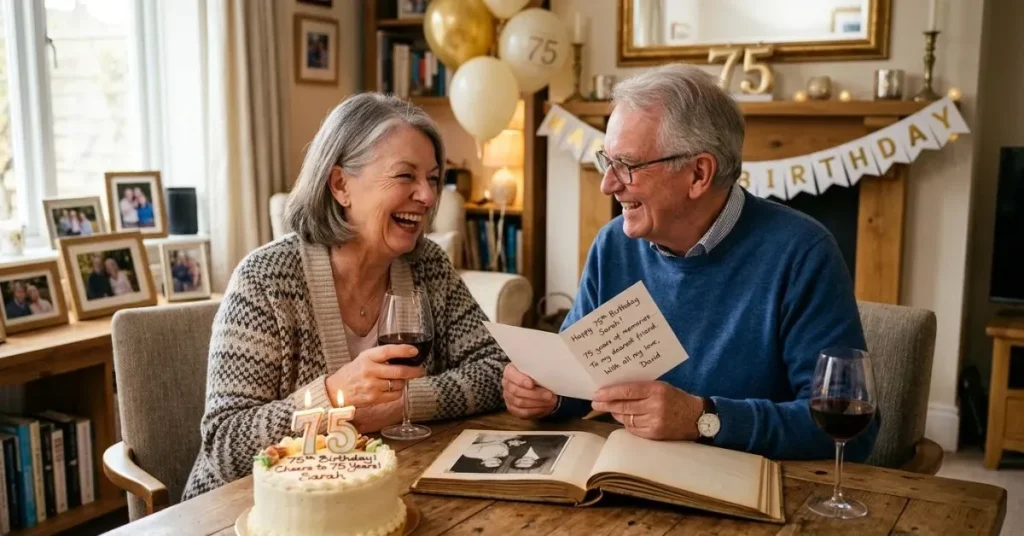 Nostalgic 75th Birthday Wishes for Friend