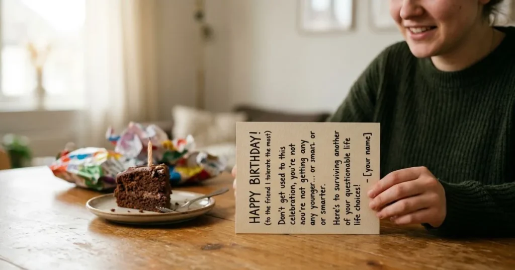 Short Sarcastic Birthday Wishes