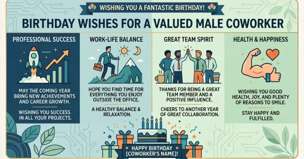 Simple Birthday Wishes for Coworker Male