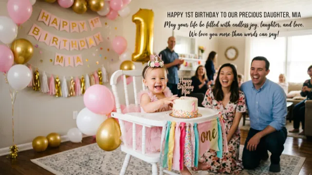 1st Birthday Wishes for Daughter