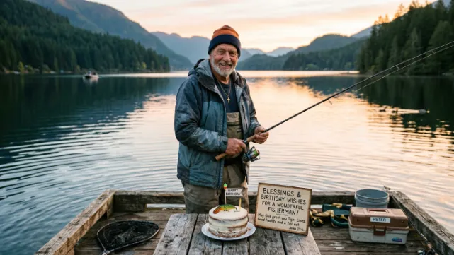 Blessings Birthday Wishes for Fisherman