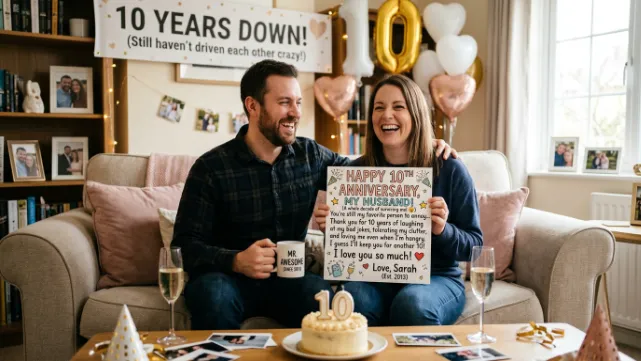Funny 10th Anniversary Wishes for Husband