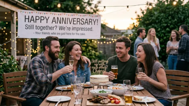 Funny Anniversary Wishes for Best Friends