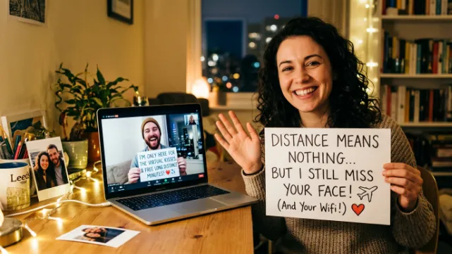 Funny Long-Distance Couple Wishes