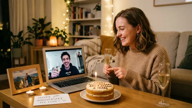 Long Distance Couple Anniversary Wishes