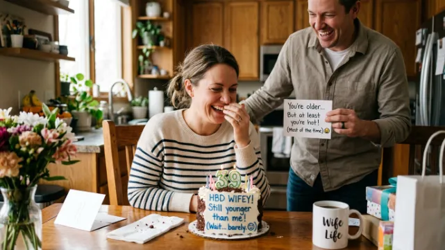 Short Funny Birthday Wishes for Wife