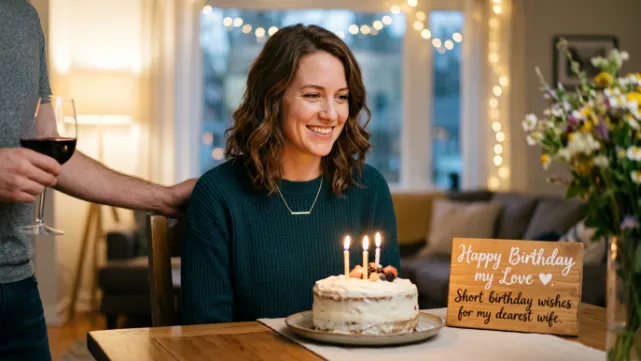 Short Romantic Birthday Wishes for Wife