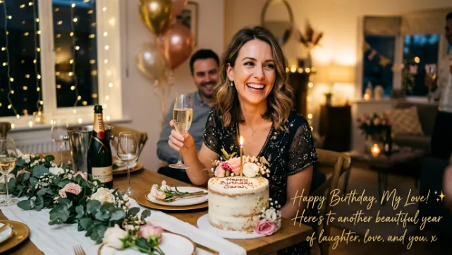 Short Stylish Birthday Wishes for Wife