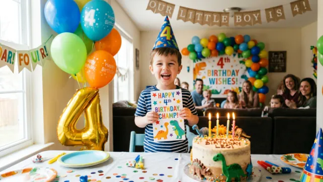 Simple 4th Birthday Wishes for Boy