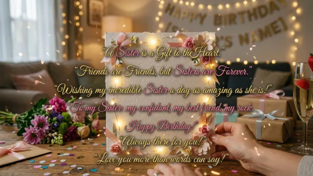 Simple and Sweet Birthday Wishes for Sister GIF